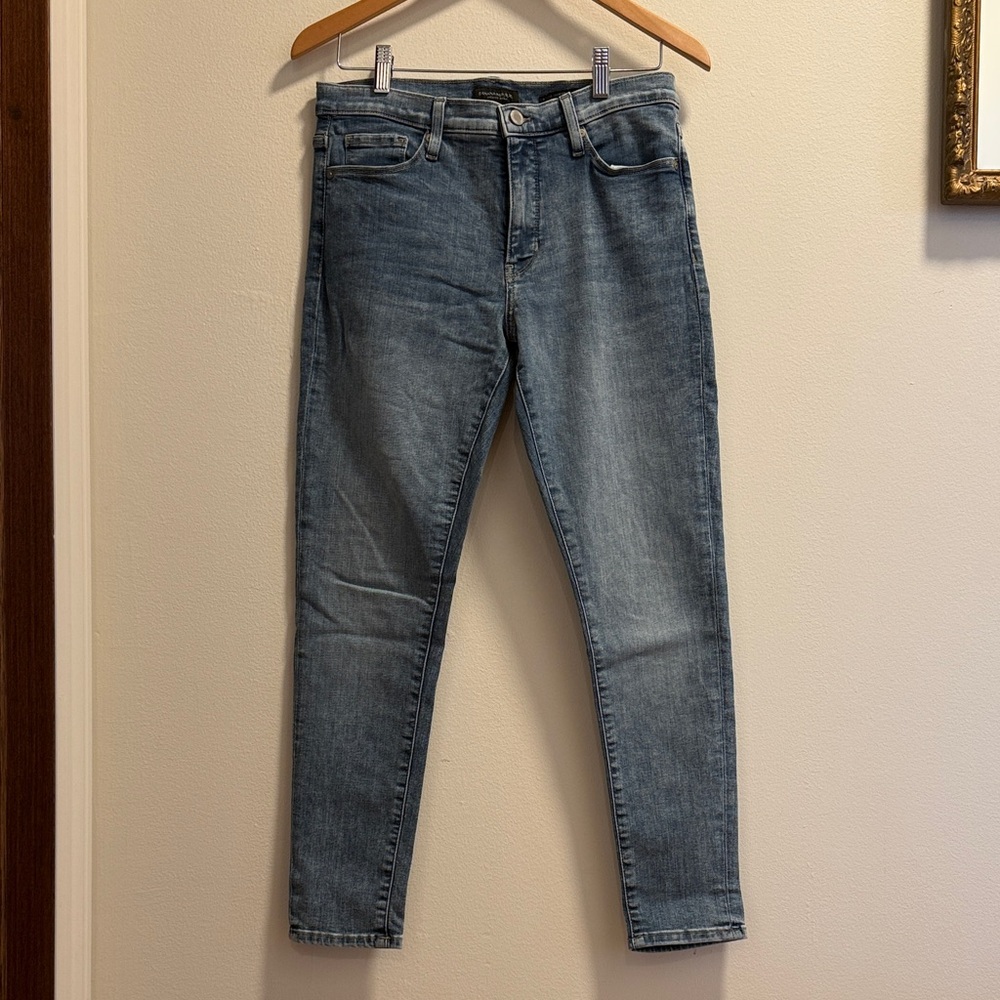 Banana Republic Women's Mid Rise Skinny Jeans - Light Wash Blue